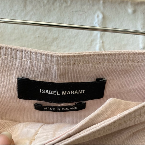 Isabel Marant || Ovida Side Slit Pants Cropped Trousers Cream Blush 40 - Picture 3 of 12